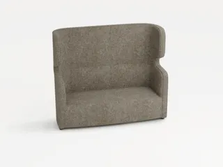 sofa,2-zits,geluidabsorberend,stof beige,HxBxD 1330x1570x760mm - 1