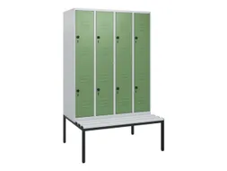 Dubbeldekse dekenkist,HxBxD 1950x1200x815mm,4x2vak.,vak B 300mm