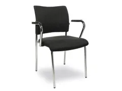 Bezoekersstoel Armleuningen Antraciet Stof Zitting 430x480x450mm