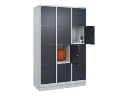 lockerkast,HxBxD 1950x1200x500mm,3x4vakken,vak B 400mm,cil.-slot