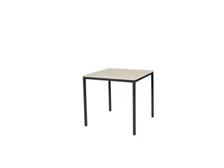 Domino Basic Tafel Vaste Hoogte 800x800mm Robson Eiken Zwart 4-Poots - 1