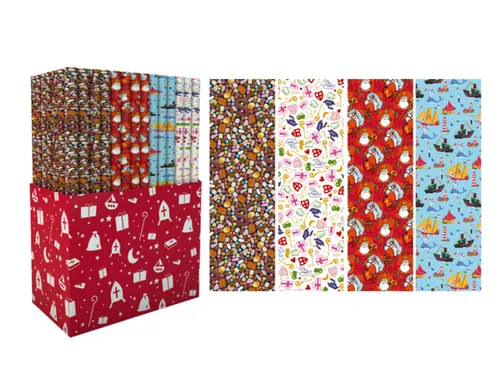 Geschenkpapier Sint 250x46.5cm SW 33x465x33mm