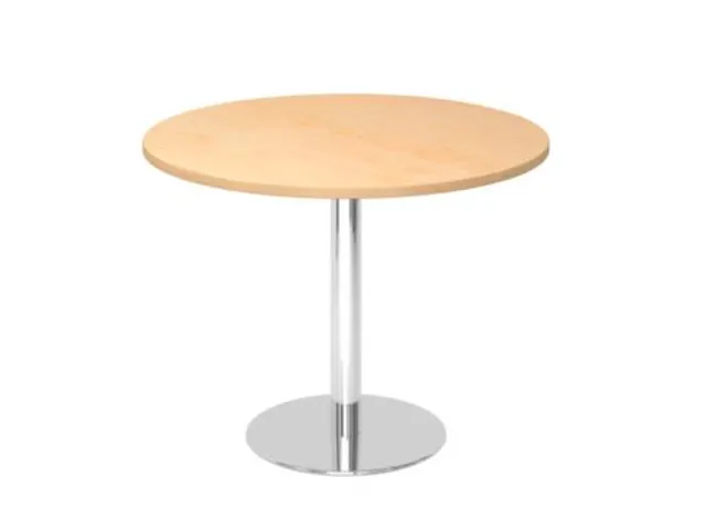 vergadertafel,HxØ 745x1000mm,rond,schotelvoet chroom,ronde buis