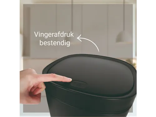 Afvalbak Desq 6130.09 Touch 30 liter RVS zwart