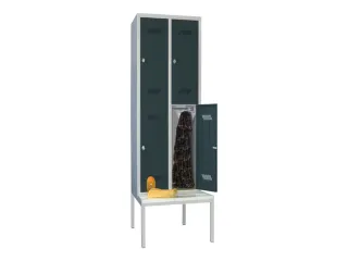 banklocker,dubbeldeks,HxBxD 2150x600x800mm,RAL7035,front RAL7016 - 1