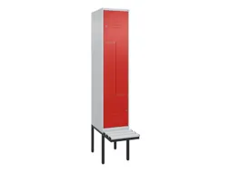 Z-garderobekast,HxBxD 2120x400x815mm,2vak,vak B 400mm,cil.-slot