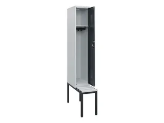 locker met bank,HxBxD 1950x300x815mm,1vak,vak B 300mm,cilinderslot - 1