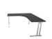 bureau in vrije vorm,HxBxD 740x1600x1600mm,vrije vorm,CC-zwart