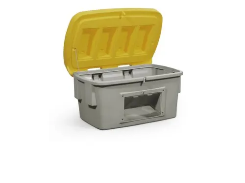 strooigoedbak,1000l,HxBxD 960x1800x1350mm,PE,grijs,deksel geel