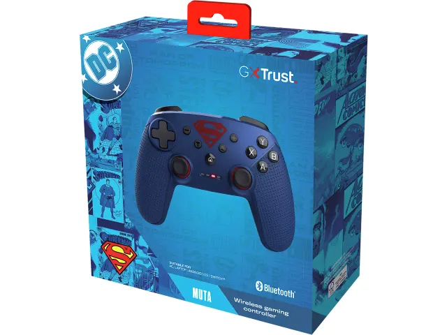 Trust GXT 542SM Muta Draadloze gamecontroller Superman Blauw