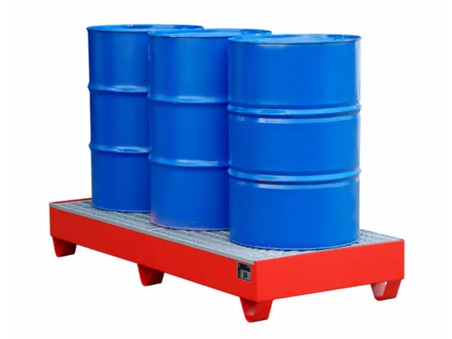 Systeem-Opvangbak Rood 3x 200l 202l 275x 1800x 800mm Rooster