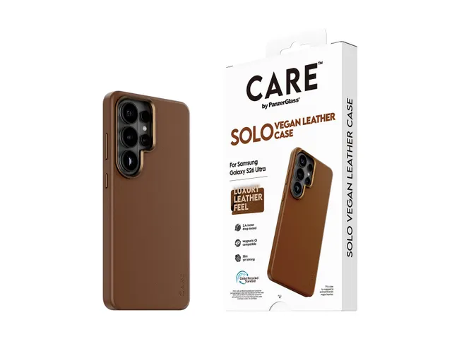 PanzerGlass CARE by Solo Case Brown w. Qi Samsung Galaxy S26 Ult