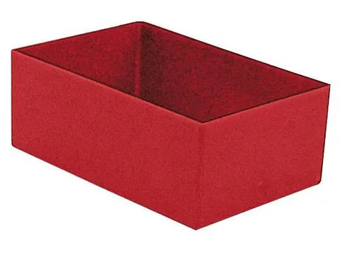 Inzetbak HxLxB 63x162x108mm Polystyreen Rood 50 stuks