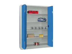 Ruime Vouwdeurkast 1950x1500x400mm 4legborden Ral7035 Front Ral5012