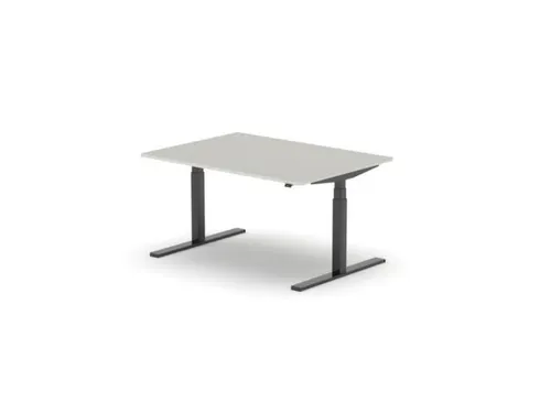 Elektrisch ihv bureau,HxBxD 650-1310x1400x1000mm,blad lichtgrijs