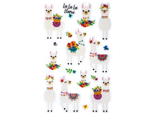 Glitter etiket Z-design Kids alpaca's