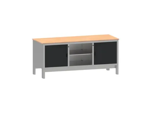 werkbank,HxBxD 870x1850x725mm,multiplexblad,draagverm. 1000kg,4voeten