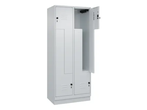 Z-garderobekast,HxBxD 1950x800x500mm,vak B 200/400mm,draaigrendel