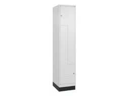 Z-garderobekast,HxBxD 1950x400x500mm,vak B 200/400mm,cil.-slot,sokkel