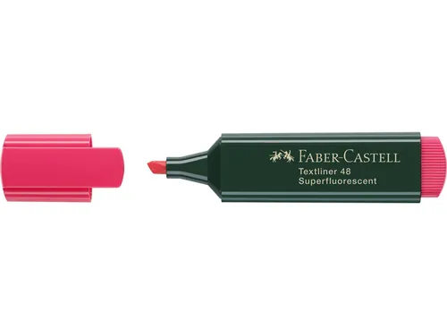 Markeerstift Faber-Castell neon 48 rood