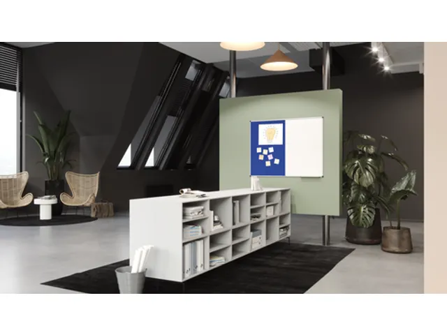 Tableau Combi UNITE feutre bleu-tableau blanc 90x120cm