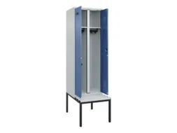 locker met bank,voor scheiding van kleding,HxBxD 2120x600x815mm,2vak