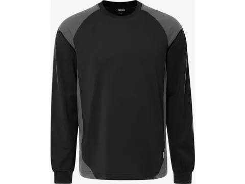 FRISTADS 7071 GTM T-shirt lange mouw zwart/grijs maat M per stuk