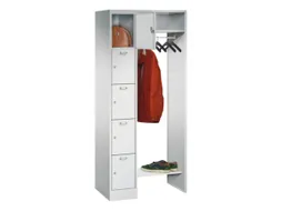 personeelsgarderobe cil.slot 1950x750x500mm 1x5 vakken 300mm RAL7035