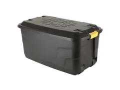 Robuuste Opbergbox 145 Liter Zwart Met Wielen