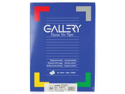 Gallery Witte Etiketten 48.3x16.9 mm Ronde Hoeken