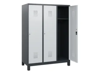 schoollocker,HxBxD 1630x1200x500mm,3vak,vak B 400mm,cil.-slot,voeten - 1