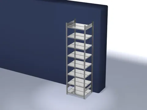dossierstelling,grondveld,HxBxD 2700x810x635mm,vaklast 90kg