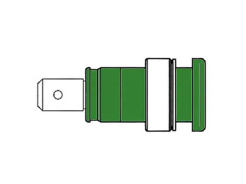 Geisoleerde Inbouwbus 4mm, Aanraakveilig / Groen (SEB 2620-F6,3)