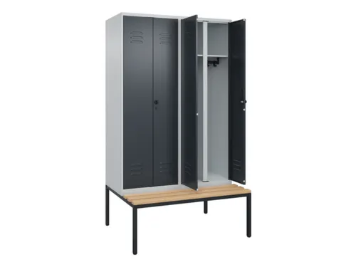 locker voor scheiding van kleding,HxBxD 2120x1200x815mm,4vak