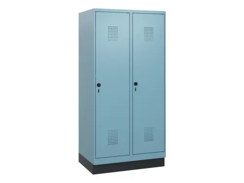 schoollocker,HxBxD 1630x800x500mm,2vak,vak B 400mm,draaigrendel,sokkel