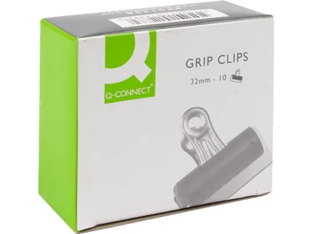 Papierklem Strong Grip Clip Zwart 32mm Doos 10 Stuks