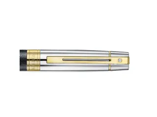 Balpen Sheaffer 300 E9347 Engraved matt black shiny chrome cap - 5