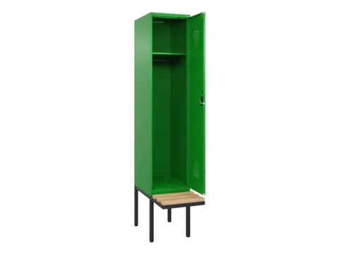 locker met bank,HxBxD 2120x400x815mm,1vak,vak B 400mm,cilinderslot