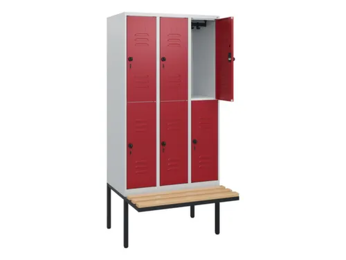 Dubbeldekse dekenkist,HxBxD 1950x900x815mm,3x2vak.,vak B 300mm