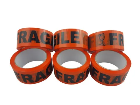 Verpakkingstape Signaleringstape Fragile/Breekbaar 50mm x 66m oranje