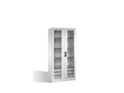 werkplaatskast,HxBxD 1950x930x500mm,3xStalen bodem,3lade(n),cil.-slot