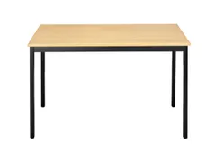 Tafel Vierkant 140x70 Cm Rechthoekig Frame Zwart Blad Beuk