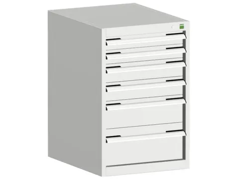 ladekast HxBxD 800x525x650mm 6laden romp RAL7035 front RAL7035