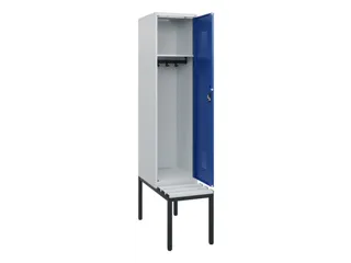 locker met bank,HxBxD 1950x400x815mm,1vak,vak B 400mm,cilinderslot - 1