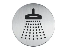 Infobord pictogram Durable 4938 douche 83Mm RVS