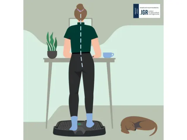 Ergo Active anti-vermoeidheidsmat 605x60x681mm zwart