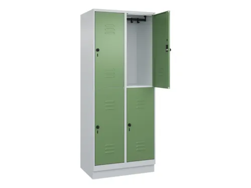 dubbeldekse locker,HxBxD 1950x800x500mm,2x2vak.,vak B 400mm