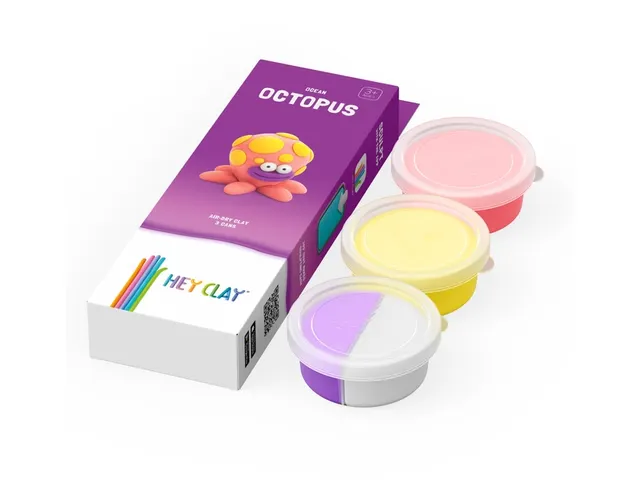 Klei Hey Clay Octopus 3 potjes