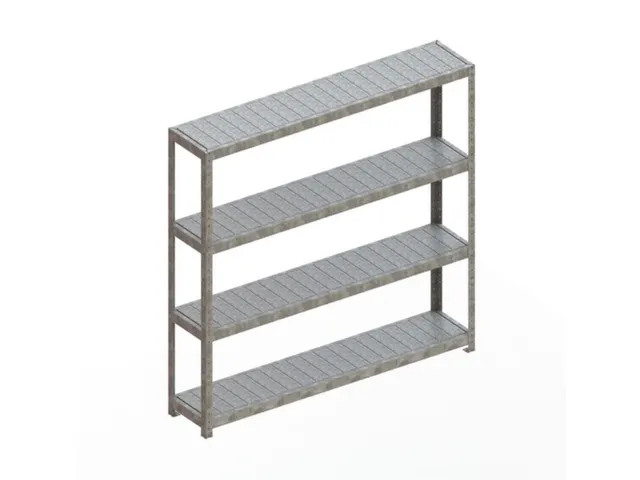 Breedvakstelling 1970x2000x400mm Vaklast 500kg 4 Stalen Legborden