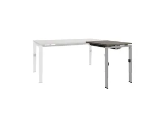 Bureau Linesto N4 aanbouwtafel 80x60cm logan eiken 25mm alu - 1